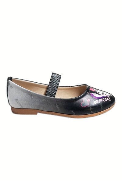 Kuromi Printed Black Children's Ballerina Shoes - 6