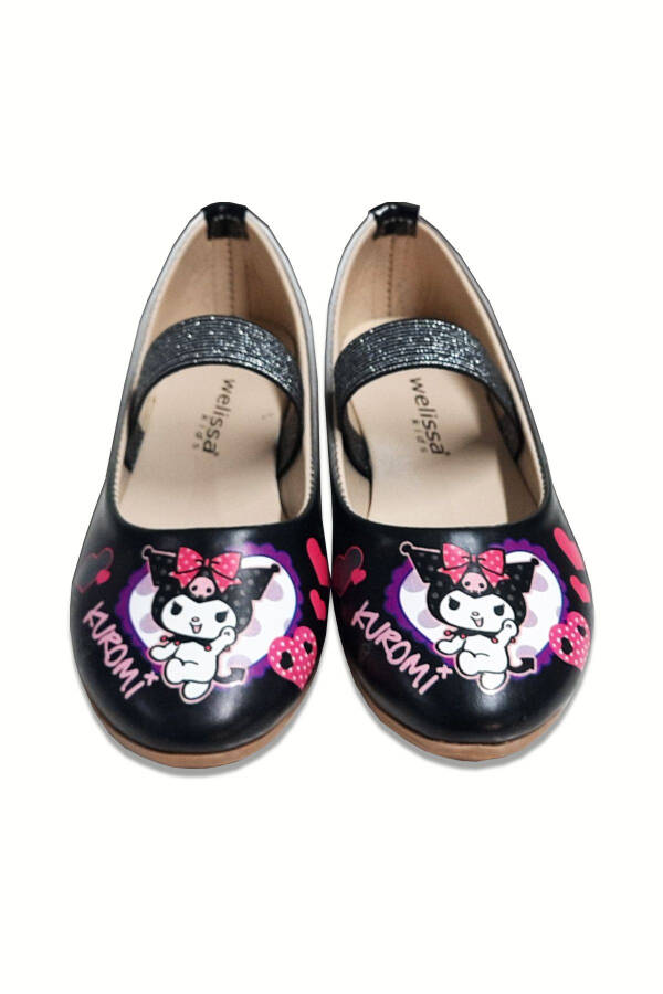 Kuromi Printed Black Children's Ballerina Shoes - 7