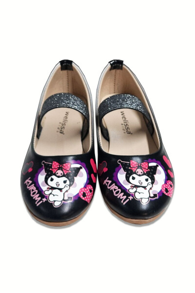 Kuromi Printed Black Children's Ballerina Shoes - 3