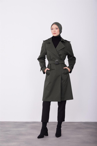 Куртка Armine с эполетами, пряжкой и деталями 23K7125 Хаки - ARMINE (1)