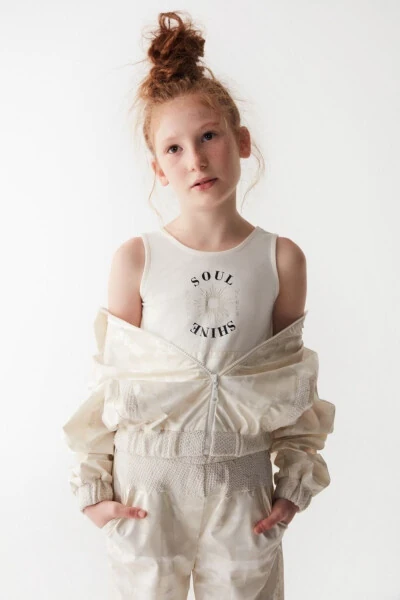 Куртка для девочек Magic Shine 8-14 лет - Кремовая - HAUSEKIDS (1)