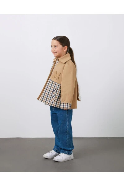 Куртка для девочек с вышивкой и молнией - 7