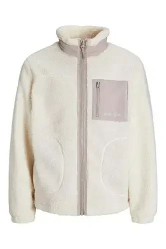 Куртка Jack Jones Jorvesterbro Teddy, Мужская бежевая куртка, 12260450-06 - 3