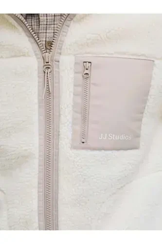 Куртка Jack Jones Jorvesterbro Teddy, Мужская бежевая куртка, 12260450-06 - 4