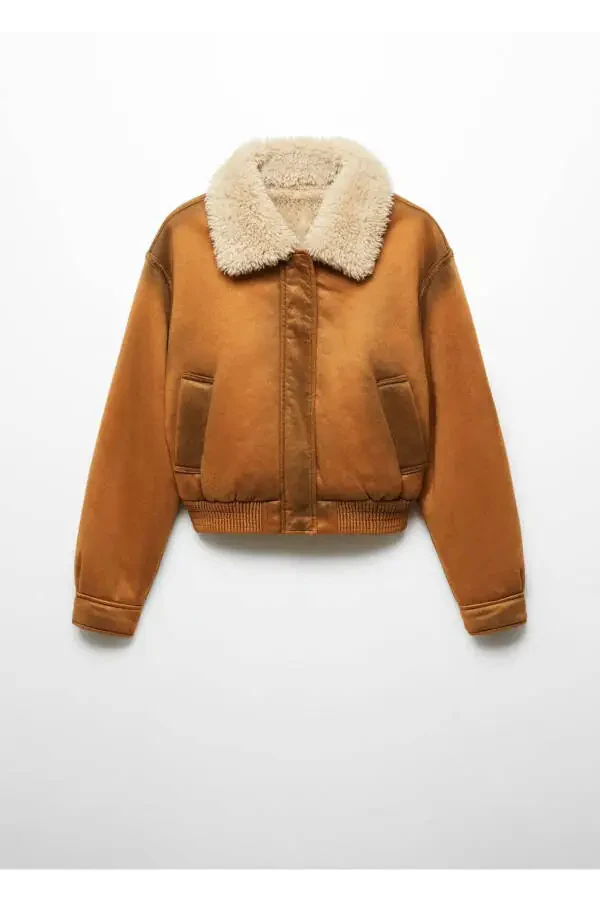 Куртка с меховым принтом в стиле гранж - 3