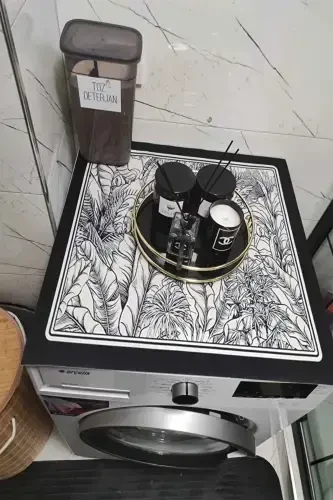 Kurutmalık Çamaşır Makinesi Örtüsü Koruma Matı Sıvı Geçirmez Kaymaz Yıkanabilir - 3