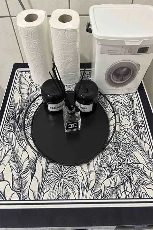 Kurutmalık Çamaşır Makinesi Örtüsü Koruma Matı Sıvı Geçirmez Kaymaz Yıkanabilir - 4