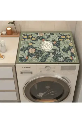 Kurutmalık Çamaşır Makinesi Örtüsü Koruma Matı Sıvı Geçirmez Kaymaz Yıkanabilir-DESEN - 3