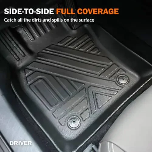 KUST Floor Mats for Chevy/Chevrolet Malibu 2016-2025, All Weather Floor Liners TPE Front Rear 2 Row Car Mats for Malibu Accessories High Edge Non-Slip - 4