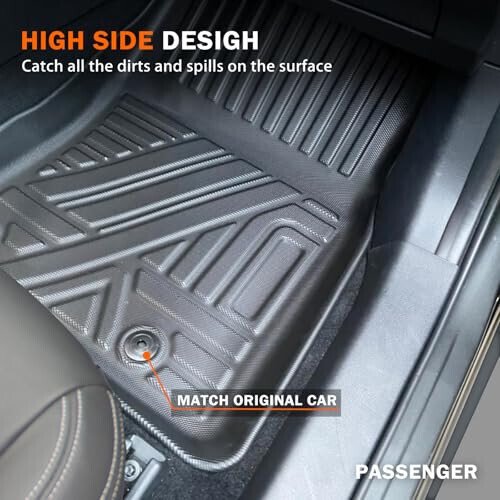 KUST Floor Mats for Chevy/Chevrolet Malibu 2016-2025, All Weather Floor Liners TPE Front Rear 2 Row Car Mats for Malibu Accessories High Edge Non-Slip - 5