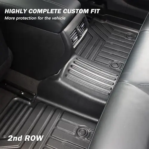 KUST Custom Fit Floor Mats for 2019-2025 2026 Nissan Altima Accessories All Weather Floor Mat Carpet Liners Front Rear 2 Row Seat Black Liner TPE - 5