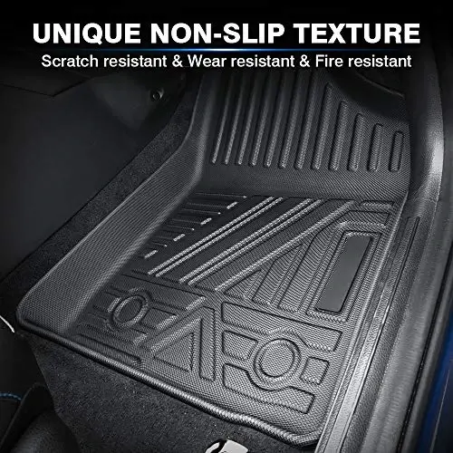 KUST Custom Fit Floor Mats for Mercedes Benz CLA 2014-2019/GLA 2015-2020 All Weather Floor Liners 1st & 2nd Row Carpet Liners Non-Slip Black - 3