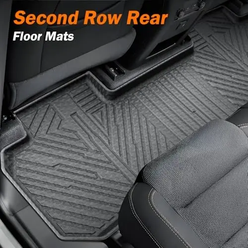 KUST Floor Mats Bed Mat Set for 2023 2024 2025 2026 Chevy Colorado/GMC Canyon Crew Cab, 5FT Truck Bed Liner All Weather Protection TPE Rubber High Edge Heavy Duty - 4