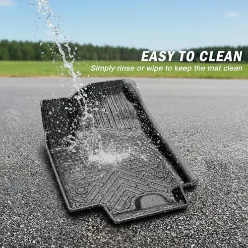 KUST Floor Mats for 2012-2016 Ford F250 F350 F450 Super Duty Crew Cab, TPE Rubber All Weather Floor Liners for F250 Accessories Car Mats Front Rear 2 Rows Set High Edge - 6