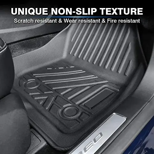 KUST Floor Mats for 2013-2020 Ford Fusion/Lincoln MKZ, All Weather Protection 2 Row Floor Liners Set Black Non-Slip - 4