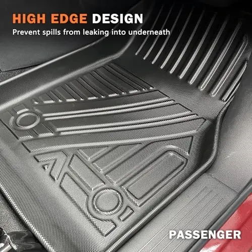 KUST Floor Mats for 2016-2024 Chevy Camaro, All Weather Floor Liners for Chevrolet Camaro Accessories Front and Rear Car Mats - 3