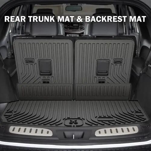 KUST Floor Mats for 2016-2026 Dodge Durango Accessories (7 Seats Only) | Front Rear Car Mats, Rear Cargo Trunk Mat, All Weather Protection, TPE Rubber, Raised Edge - 5