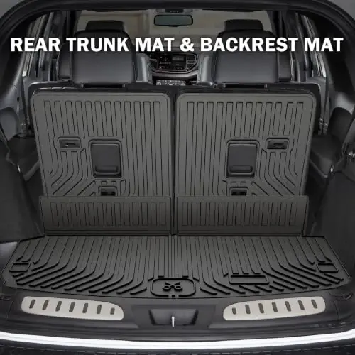 KUST Floor Mats for 2016-2026 Dodge Durango Accessories (7 Seats Only) | Front Rear Car Mats, Rear Cargo Trunk Mat, All Weather Protection, TPE Rubber, Raised Edge - 5