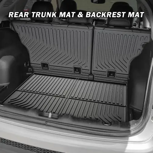 KUST Floor Mats for 2017-2026 Jeep Compass Accessories | Front Rear Car Mats, Rear Cargo Trunk Mat, Door Sill Protectors, All Weather Protection, TPE Rubber, Raised Edge - 5