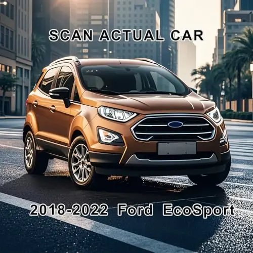 KUST Floor Mats for 2018-2022 Ford EcoSport Accessories, TPE Rubber All Weather Car Mats for EcoSport, Front Rear 2 Row Liners, High Edges, Non-Slip (US Model Only) - 2
