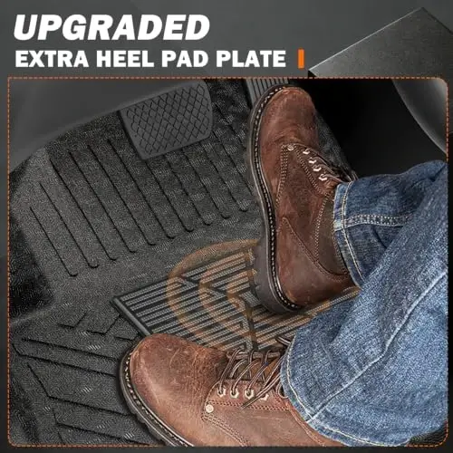 KUST Floor Mats for 2018-2024 Toyota Camry Accessories (Not for Hybrid) | All Weather Car Mats, TPE Rubber, Raised Edge, Extra Heel Pad Plate - 4