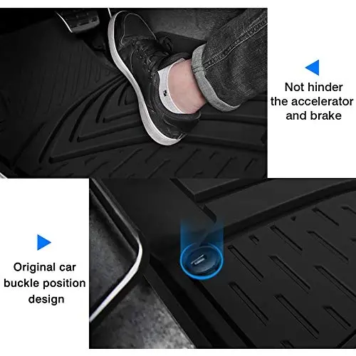 KUST Floor Mats for 2021-2026 Kia K5 (FWD Only), for 2020-2026 Hyundai Sonata (FWD, Include Hybrid), All Weather Floor Liners TPE Rubber Car Mats Front Rear 2 Row Raised Edge - 4