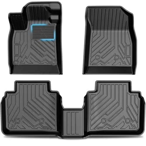 KUST Floor Mats for 2023-2026 Honda Accord Accessories (Include Hybrid) | Front Rear 2 Rows Car Mats, All Weather Protection, TPE Rubber, Raised Edge, Extra Heel Pad Plate 