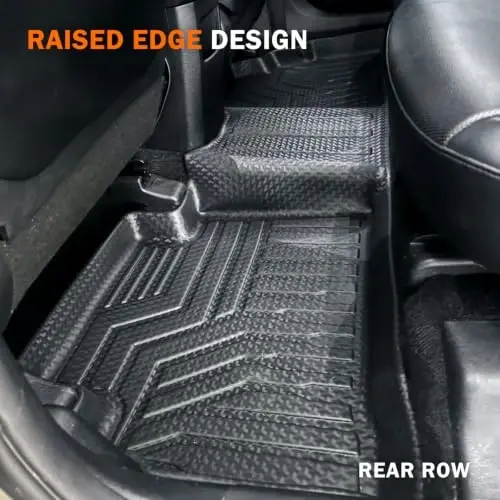 KUST Floor Mats for 2023-2026 Kia Sportage Accessories (Hybrid Only) | (Not for Gas or PHEV) Front Rear Car Mats, All Weather Protection, TPE Rubber, Raised Edge - 3