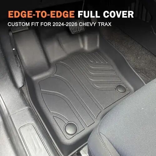 KUST Floor Mats for 2024-2026 Chevy Trax Accessories | Front Rear 2 Rows Floor Liners, All Weather Protection Car Mats, TPE Rubber, Raised Edge - 2