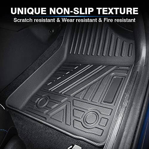 KUST Floor Mats for Chevy Malibu 2016-2024 2025, Malibu All Weather Floor Mats, TPE Car Mats Front Rear 2 Row Floor Liners, Heavy Duty Non-Slip High Edges - 7