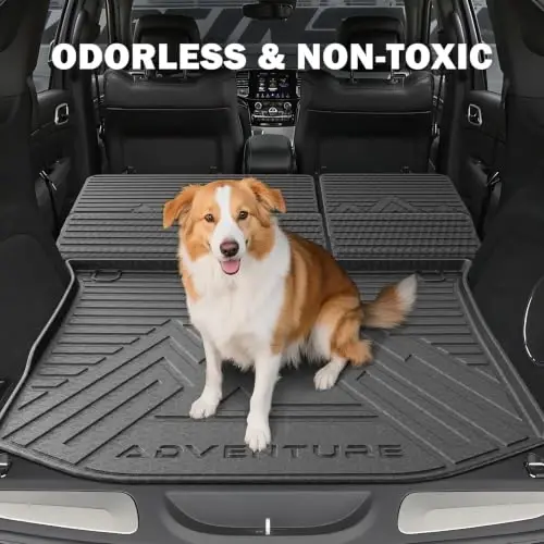 KUST Floor Mats Set for 2022-2026 Jeep Grand Cherokee, Include 4XE | Not for L, Rear Trunk Mat, Backrest Mats, All Weather Protection, TPE Rubber, Raised Edge - 6