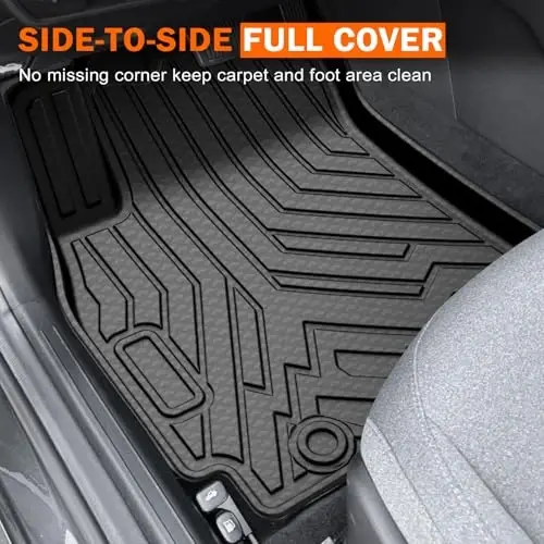 KUST Floor Mats Truck Bed Mat for 2022-2025 2026 Ford Maverick Accessories (Hybrid Only), All Weather Floor Liners & 4.5FT Bed Liner & Tailgate Mat, Full Set Truck Mats TPE Rubber, Raised Edge - KUST (1)
