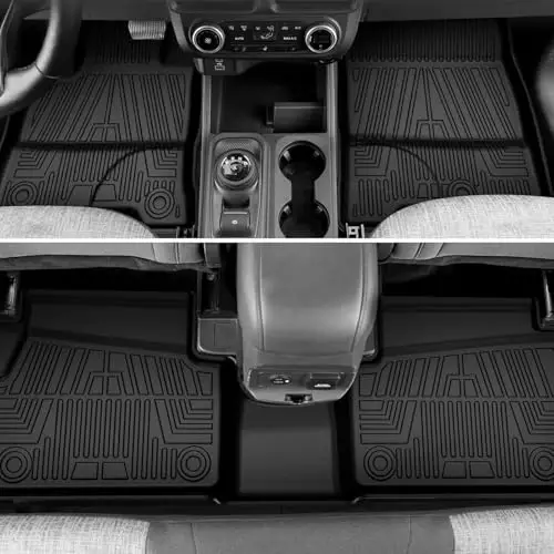 KUST Floor Mats Truck Bed Mat for 2022-2025 2026 Ford Maverick Accessories (Hybrid Only), All Weather Floor Liners & 4.5FT Bed Liner & Tailgate Mat, Full Set Truck Mats TPE Rubber, Raised Edge - 3