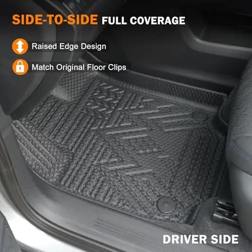 KUST Paspaslar Bagaj Paspası Chevy Equinox/GMC Terrain 2025 2026 2027 için (Sadece Benzinli), Her Hava Koşuluna Uygun Zemin Kaplamaları Equinox Aksesuarları Arka Bagaj Paspası TPE Kauçuk Yükseltilmiş Kenar - KUST (1)