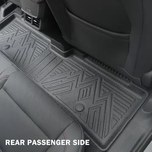 KUST Paspaslar Bagaj Paspası Chevy Equinox/GMC Terrain 2025 2026 2027 için (Sadece Benzinli), Her Hava Koşuluna Uygun Zemin Kaplamaları Equinox Aksesuarları Arka Bagaj Paspası TPE Kauçuk Yükseltilmiş Kenar - 4