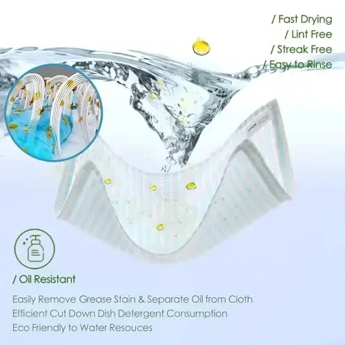 Кухонные салфетки 12 шт., маленькая тряпка для мытья посуды 10x14 дюймов, безворсовая быстросохнущая многоразовая тряпка для уборки, ультрамягкая вафельная тряпка для посуды, легко моется, разноцветная тряпка для посуды - 2