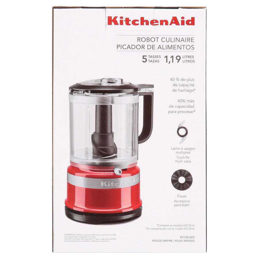 Кухонный комбайн KitchenAid 5 Cup, Императорский красный, KFC0516 - 4