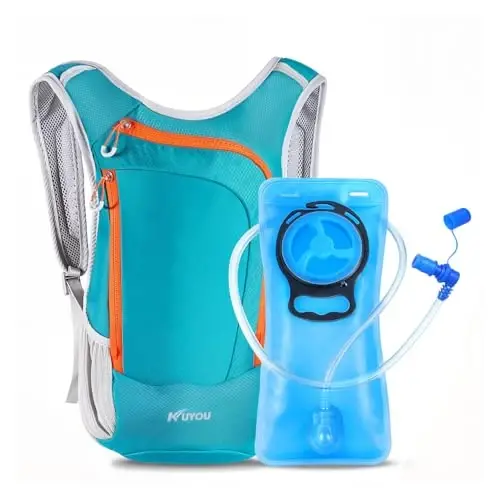 KUYOU Running Hydration Vest - Lightweight Insulated Hydration Backpack with 2L Water Bladder, Adjustable Chest Straps and Reflective Water Backpack for Trail Running Marathon Race Hiking Cycling - 1
