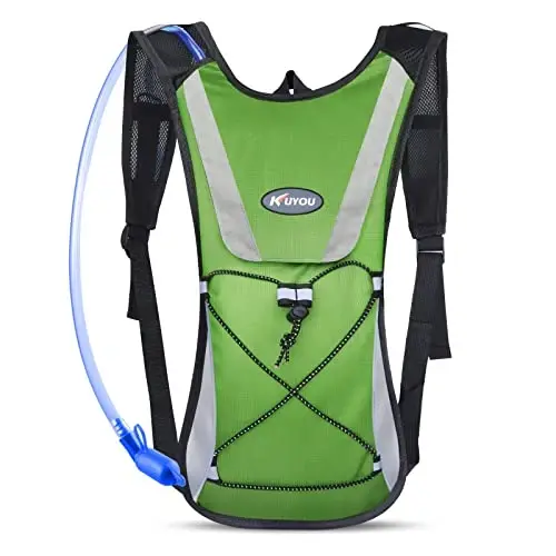 KUYOU Running Hydration Vest - Lightweight Insulated Hydration Backpack with 2L Water Bladder, Adjustable Chest Straps and Reflective Water Backpack for Trail Running Marathon Race Hiking Cycling - KUYOU