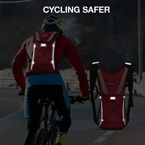 KUYOU Yugurish Gidratsiya Jileti - 2L Su Qopi, Sozlanishi Mumkin Ko'krak Tasmalari va Yugurish Marafon Poygasi Velosipedda Sayr Qilish uchun Yengil Izolyatsiyalangan Gidratsiya Ryukzaki bo'lgan Aks Sirtli Suv Ryukzaki - 6