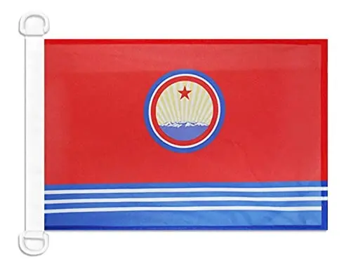 North Korea Naval Ensign NAUTICAL Flag 18'' x 12'' - North Korean War flags 30 x 45 cm. - Banner 12x18 in for boat - AZ FLAG 