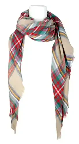 Kuzgi qishki sharf klassik püsküllü katakli tartan iliq yumshoq katta adyol ro'mol ayollar uchun sharflar - 2