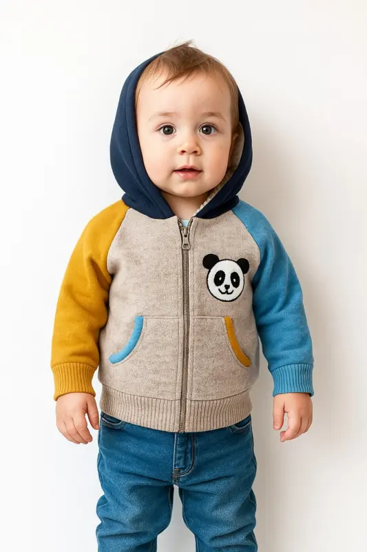 Kuzu Astarlı Triko Hırka-Bej - A BABY