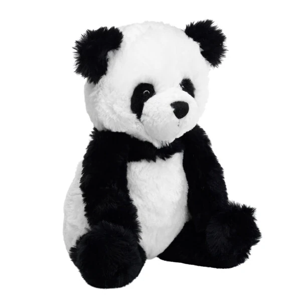 Lambs & Ivy Wild Life Black/White Plush Panda Bear Stuffed Animal Toy - Lucky - 2