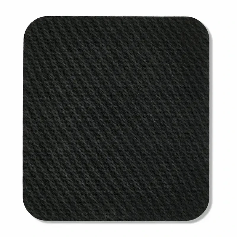 Kvadrat shakldagi, sirpanmaslik uchun tabiiy kauchuk asosli, poliester yuzali, qora rangli sichqoncha matasi. - 2