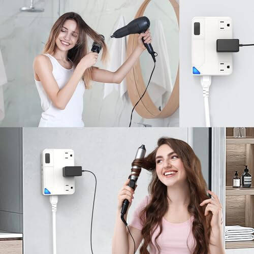 KWK Voltaj Dönüştürücü ABD'den Avrupa'ya ve Güç Dönüştürücü Kombosu, 2300w 220v'den 110v'e Evrensel Seyahat Adaptörü, Saç Kurutma Makinesi için Seyahat Dönüştürücü, 4 Fişli Güç Adaptörü, İngiltere İtalya için Aşağı Kademeli Dönüştürücü, ... - 3