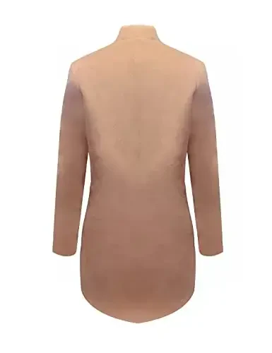 Kwoki Ayollar Tik Yoqali Ochiq Old Peash Coat Kundalik Qishgi Issiq O'rta Uzun Blazer Trench Palto Ustki Kiyim - 5