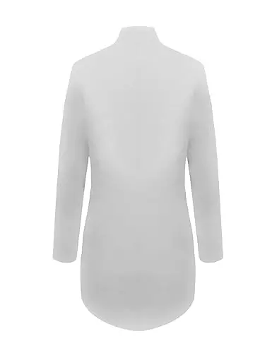 Kwoki Women's Stand Collar Casual Mid Long Winter Warm Wool Blend Pea Coat | Notched Lapel,Long Sleeve,Overcoat,Trenchcoat,Slim Fit,Open Front,Pockets,Spring,Fall,Autumn,Outfit,Blazer,Work Office Jacket - 5