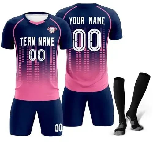 KXK Custom Soccer Jersey Personalized Soccer Practice Uniform Printed Name Number Logo for Adult Kids - 1