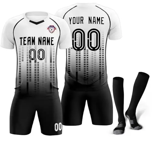 KXK Custom Soccer Jersey Personalized Soccer Practice Uniform Printed Name Number Logo for Adult Kids 